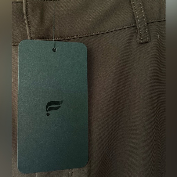 NWT Fabletics The Don Trouser Classic Fit Brown Pants Tailored Flat Front Design - Picture 6 of 9